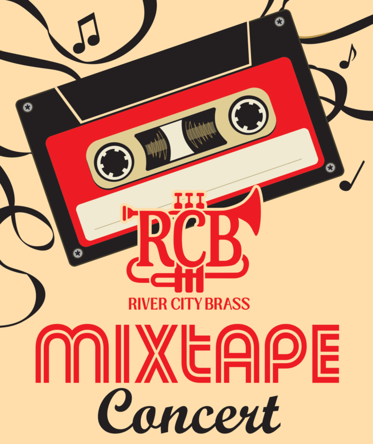 cassette tape with the tape unwound around the tape itself with the RCB logo